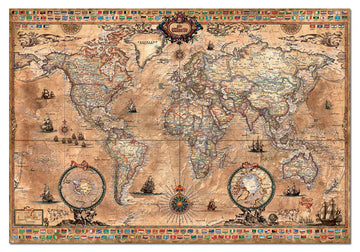 Educa Antique World Map 1000-Piece Puzzle Brown (15159)