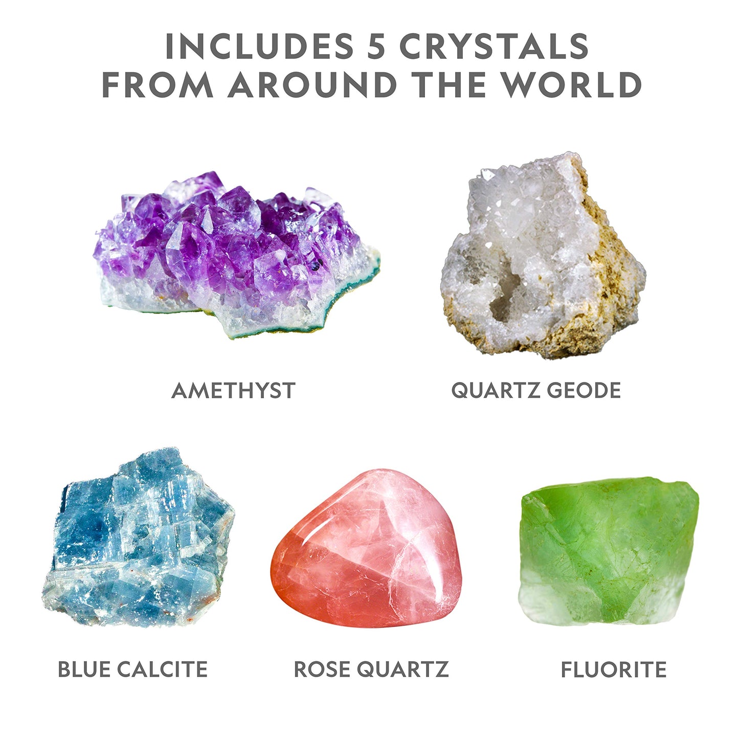 National Geographic Mega Crystal Growing Kit For Kids- Grow 8 Crystals With Light-Up Stand, Science Gifts For Kids 8-12, Crystal Making Experiment, Science Kit For Girls And Boys