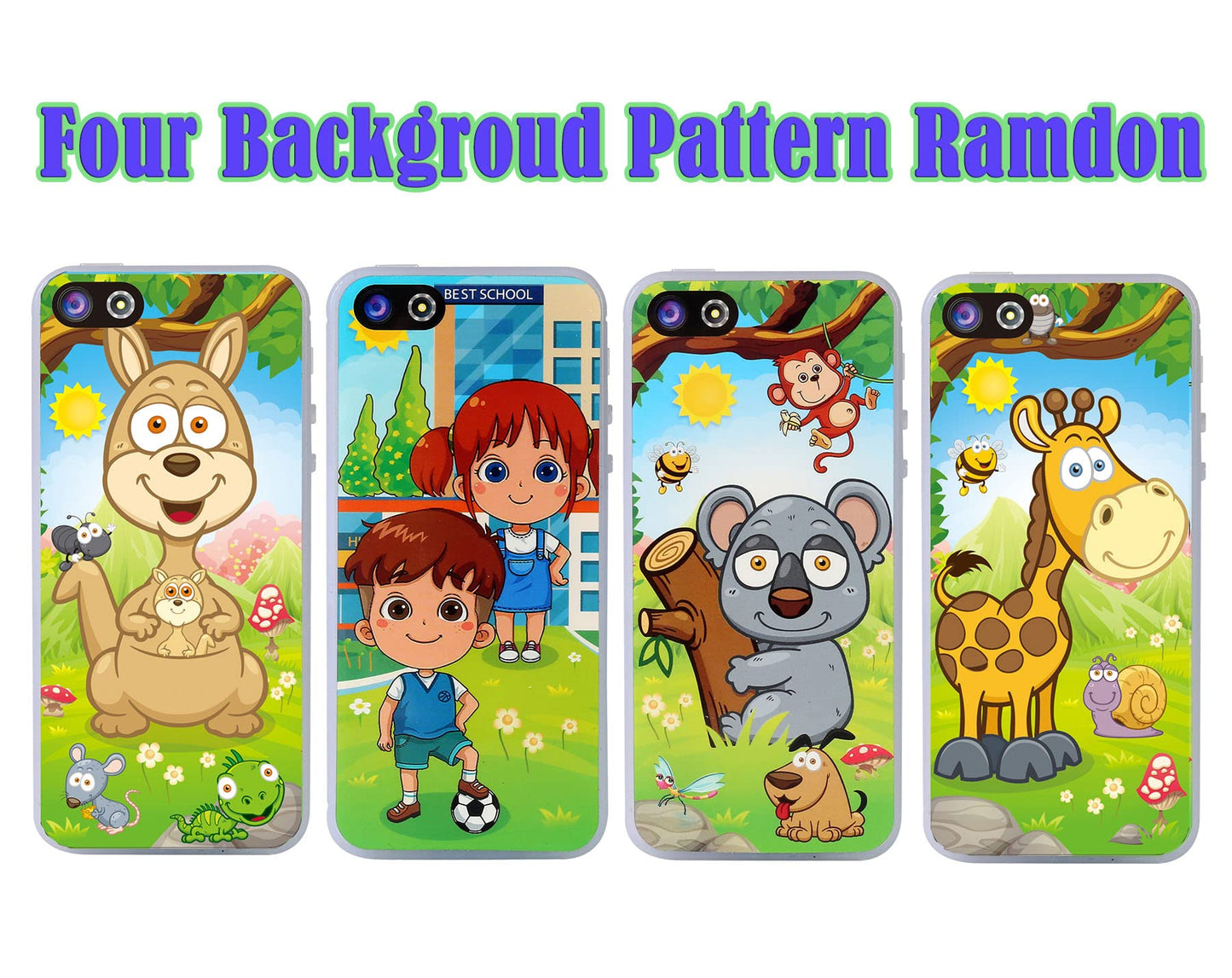 Cooplay White 1:1 Music Phone Toy Yphone Y-Phone Animal Play Cell Phone Learning English Educational Mobile Study Prize for Baby