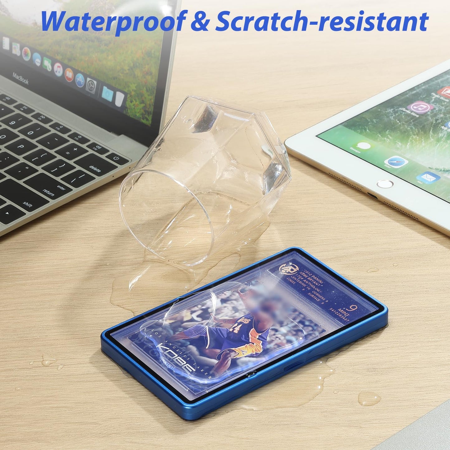 ZINHO Graded Card Case Magnetic Aluminum Alloy Slab Protector Display Case Fits 35PT PSA/CGC/CSG Cards, UV Protection (Blue)
