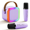 Mini Karaoke Machine For Kids Adults: Portable Bluetooth Karaoke Microphone Speaker With 2 Wireless Microphones For Singing - Birthday Gifts For Girls Toys Family Home Party Travel