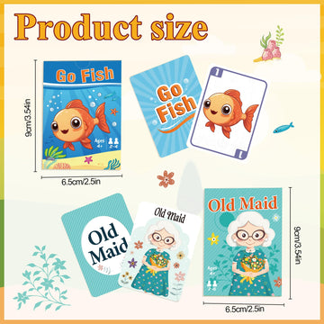 Card Games,Go Fish,Old Maid Card Game For Kids Toddler,2 Decks Of Classic Fun Card Game For Game Nights And Family Gatherings,Gr