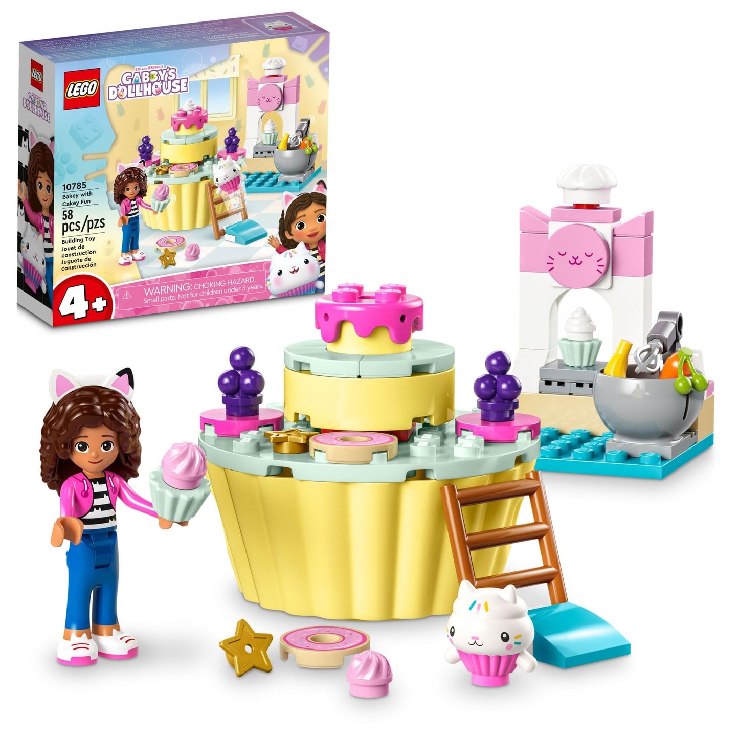 Lego Gabby'S Dollhouse Bakey With Cakey Fun 10785 Building Toy Set For Fans Of The Dreamworks Animation Series, Pretend Play Kitchen, Oven And Giant Cupcake To Decorate, Gift For 4+ Year Olds