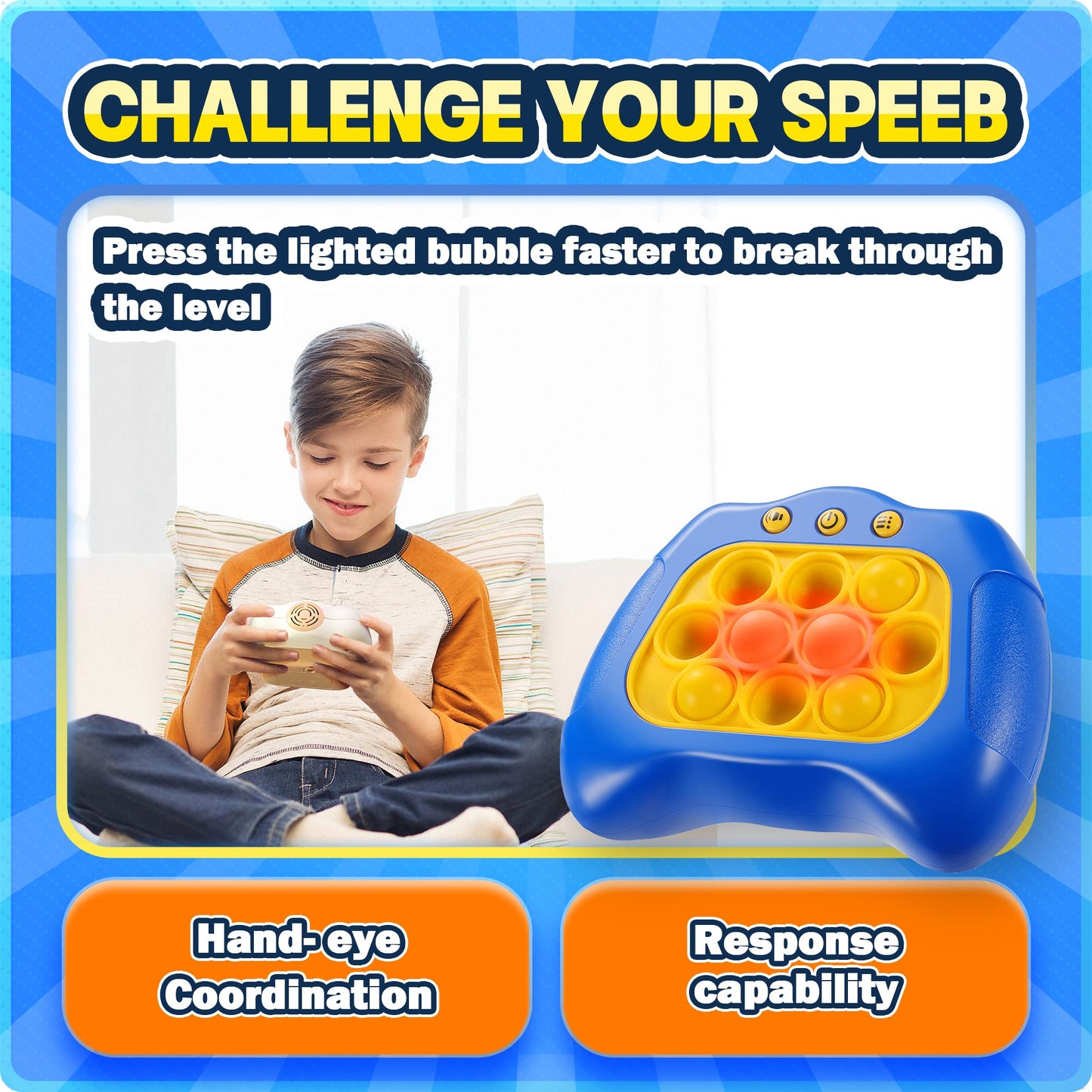 Sienbor Quick Push Game Console ,4 Modes Games, A Toy Game Machine That Exercises Reaction Ability And Improves Concentration |T