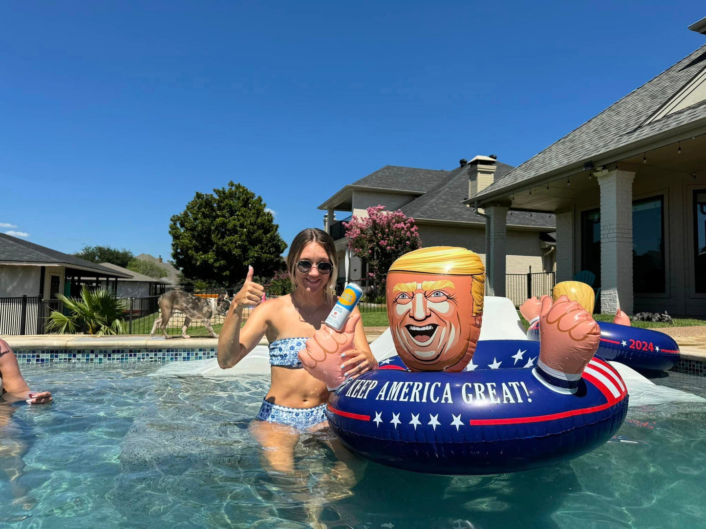 Ninostar Inflatable Pool Float American Pool Float For Summer Pool Party;