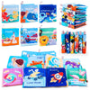LOOKLEBE Soft Baby Crinkle Book Set, 6 Pcs Nontoxic Cloth Bath Books for Infants, 4.1x4.1 inches, Ideal Sensory Learning Toys