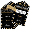 Big Dot of Happiness mature-themed Happy Birthday - Gold - Birthday Party Game Pickle Cards - Truth Dare Share Pull Tabs - Set of 12
