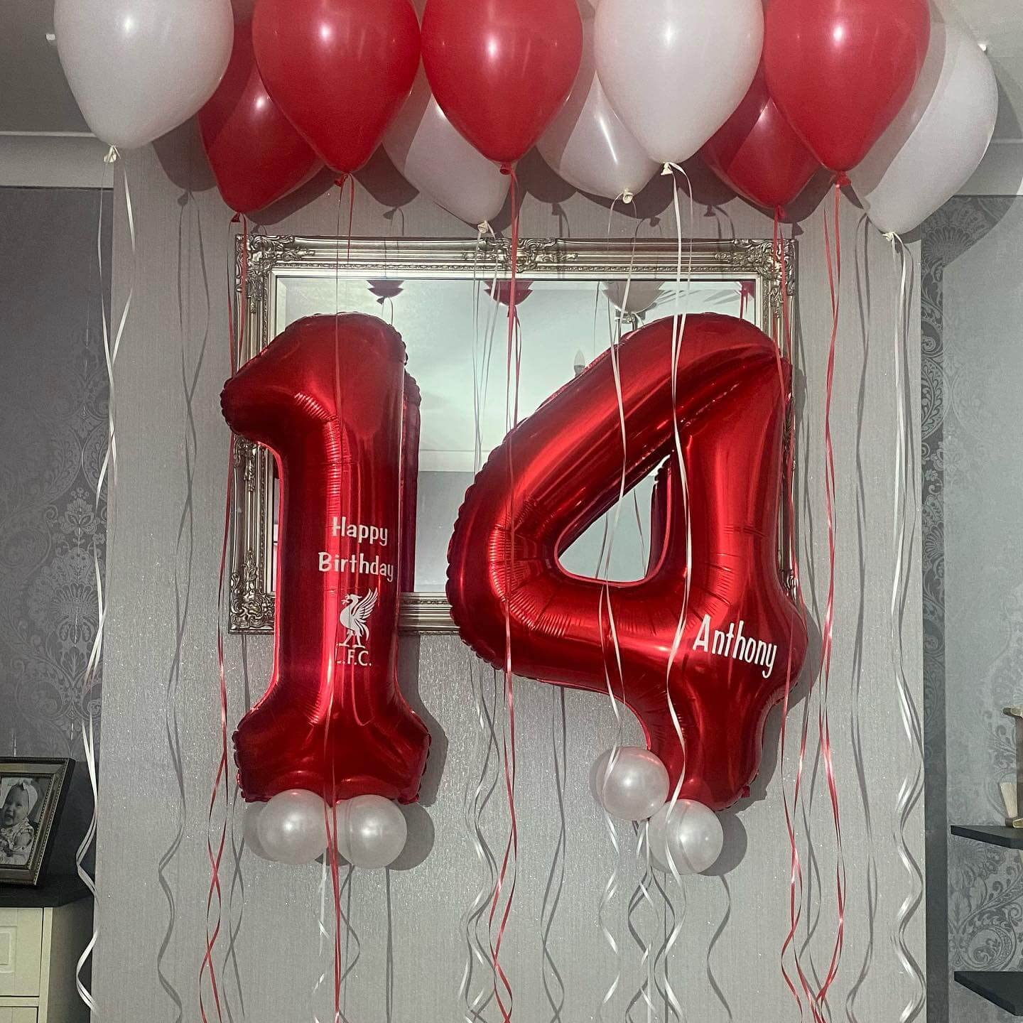 40 Inch Red 14 Number Balloons Giant 14 Or 41 Balloons Red Birthday 14 Balloons 14Th Birthday Anniversary Party Decorations Supp