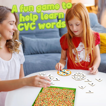 Kasfalci Cvc Word Games,Phonics Games,Cvc Flash Cards,Speech Therapy Toys For Toddlers Kids,Learn To Read,Reading Learning Sight