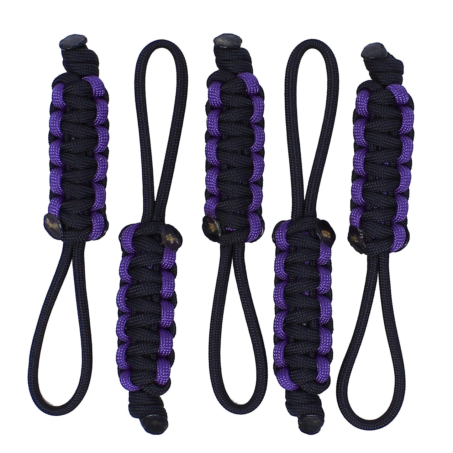 Bubbasgaragetv - Large Heavy Duty Paracord Zipper Pulls (Purple)
