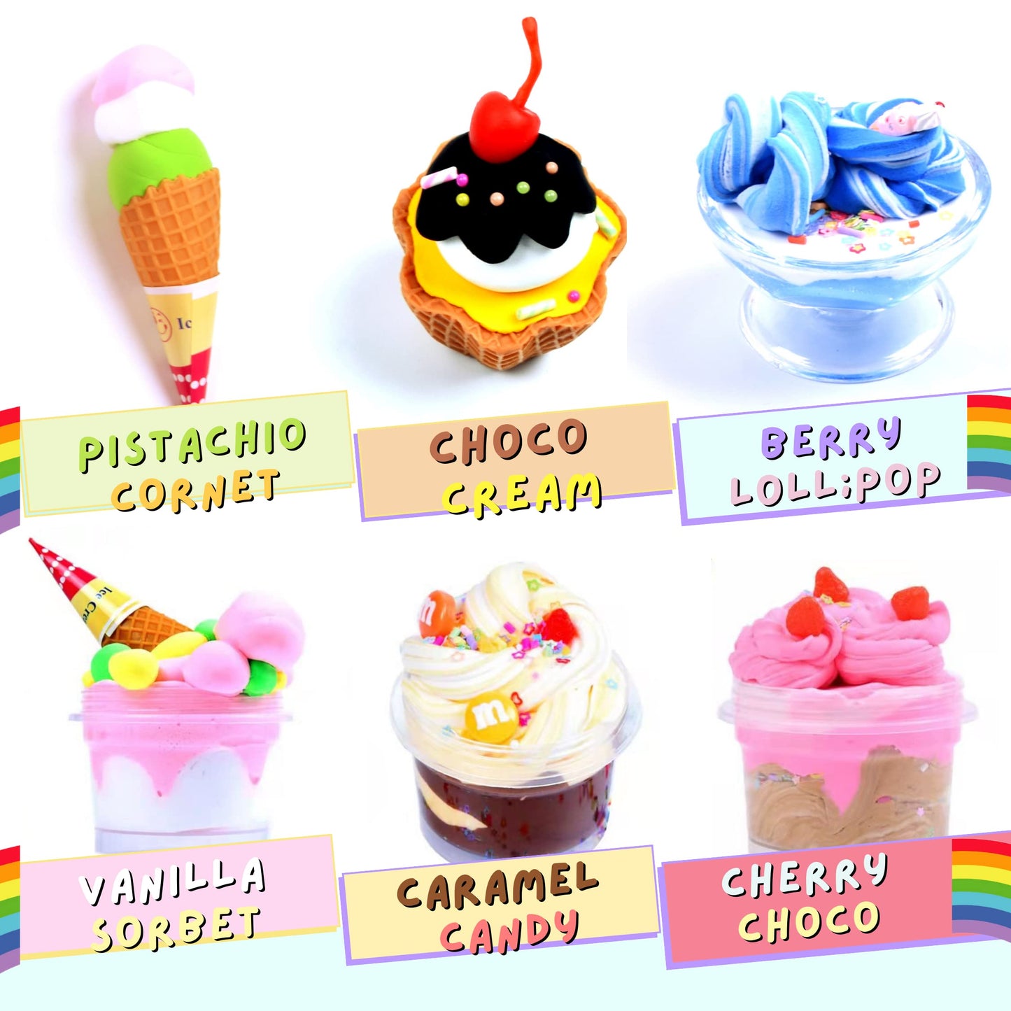 Toysbutty Butter Slime Kit For Girls, 12 Color Soft Scented Slime Ice Cream Making Set With 21 Slime Accessories In Gift Box, In