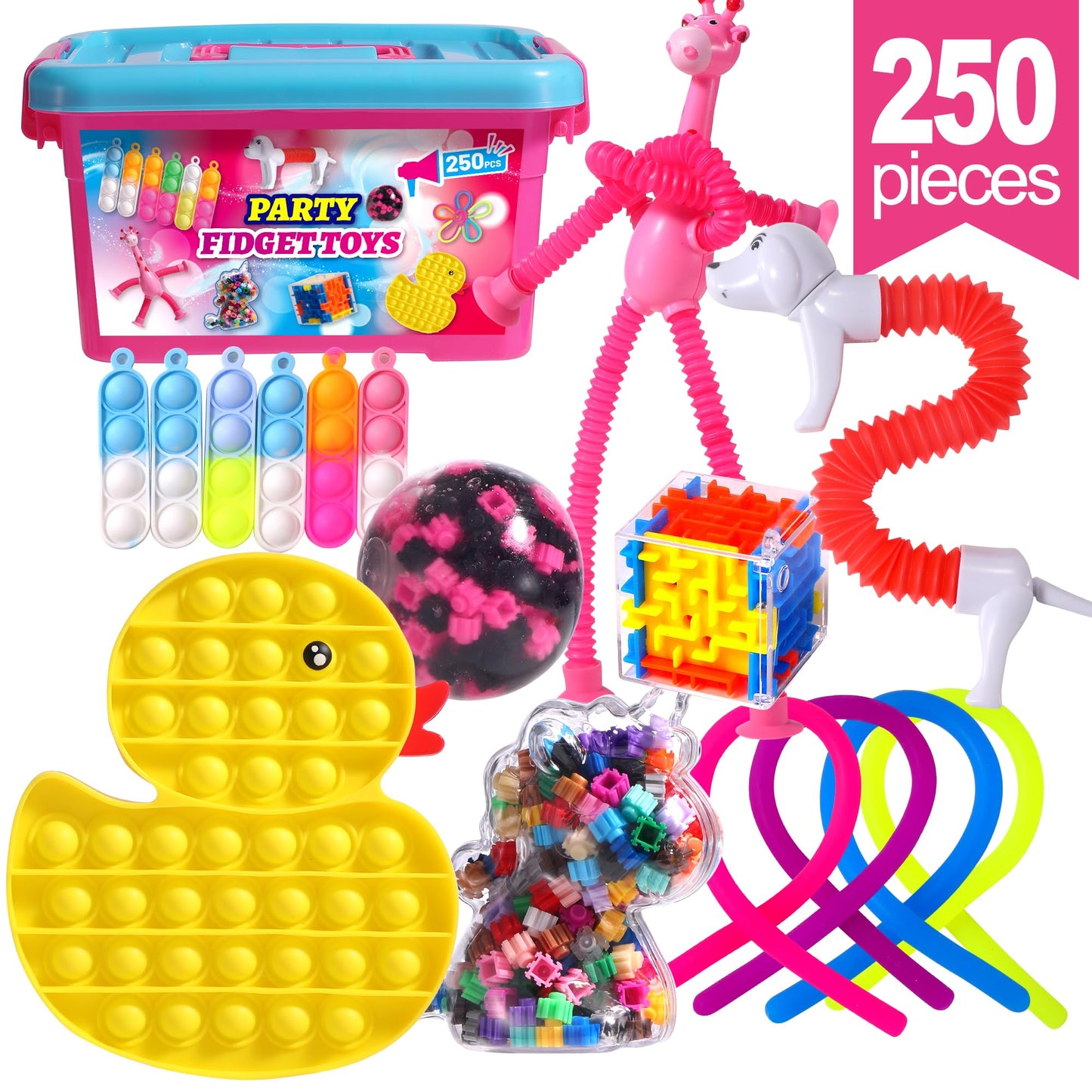 Fidget Toys Set,Party Favors For Kids,Stocking Stuffers,Treasure Box Chest,Birthday Party,Classroom Carnival Prizes,Sensory Toy