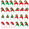 Ceenna 24 Pcs Christmas Headbands Bulk Elf Hat Hair Hoop 3D Xmas Tree Reindeer Antler Christmas Headwear for Women Men (Trendy S