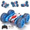 NUOKE Remote Control Car, 4WD RC Cars Stunt Double Sided 360 Rotating 2 Batteries 2.4Ghz RC Truck with Headlight Birthday Gift f