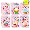24 Sheets Make-A-Face Cupcake Stickers Make Your Own Dessert Stickers Mix And Match Sweets And Fruit Treats Party Favor Supplies