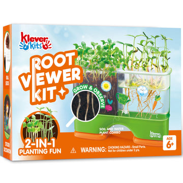 Klever Kits 2-In-1 Root Viewer & Planting Science Kit For Kids - Stem Learning Gifts For Kids Aged 6+, Soil & Hydro Observation