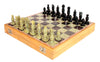 Stonkraft - 12X12 Stone Wooden Chess Game Board Set + Hand Crafted Pawns