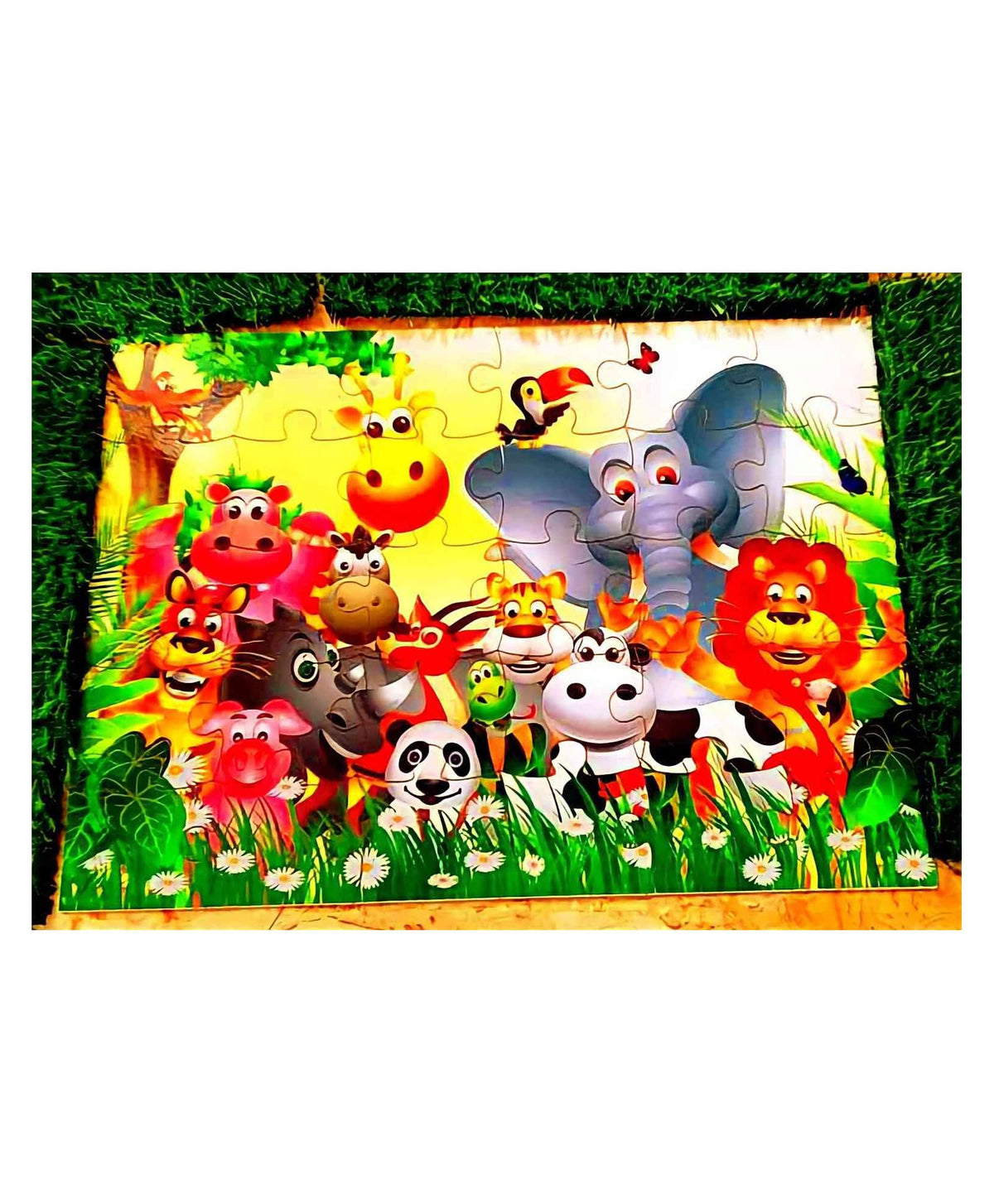 Fingo Brain Jigsaw Puzzle in Wooden Jumbo Size (Wild Animal) Multicolour 30 Pieces