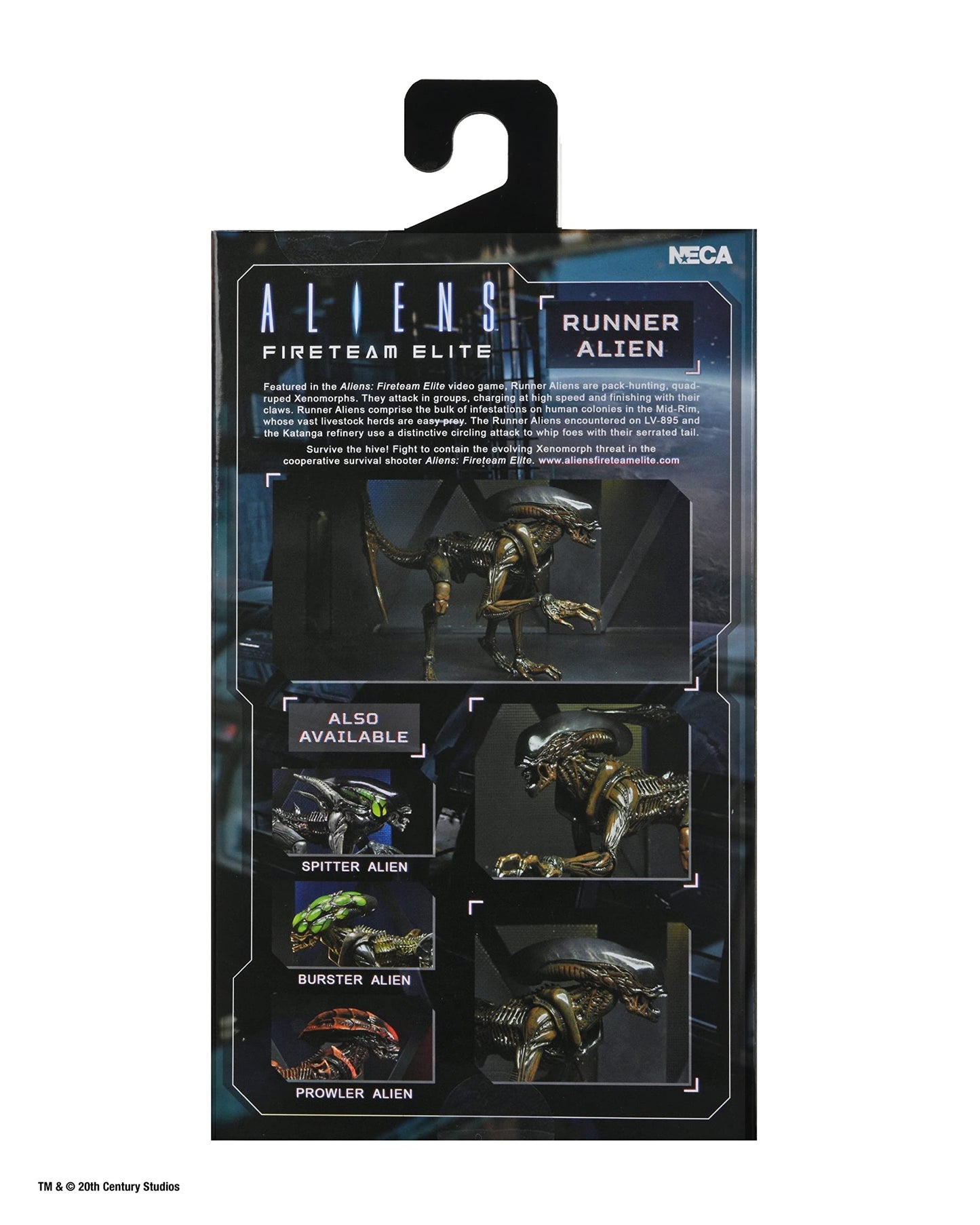 NECA 7" Scale Action Figure - Aliens Fireteam Elite Runner Alien - Black/Brown - Model H858700 - Plastic