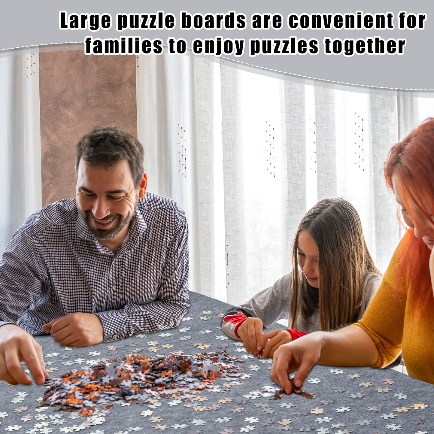 Sratte Jigsaw Puzzle Board With Dustproof Cover, Foldaway Felt Puzzle Board Portable Puzzle Mat, Foldable Puzzle Pad Puzzle Storage Board, Non Slip Surface (45.7 X 30.7 Inch)