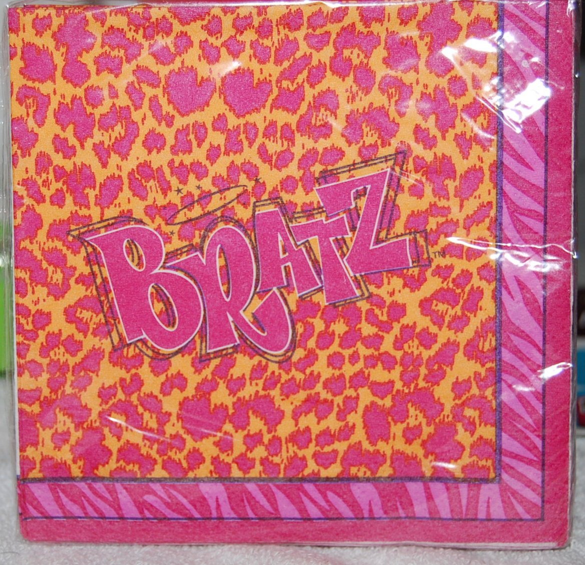 Bratz Birthday Party Beverage Napkins 16 Count Pink Leopard Spots