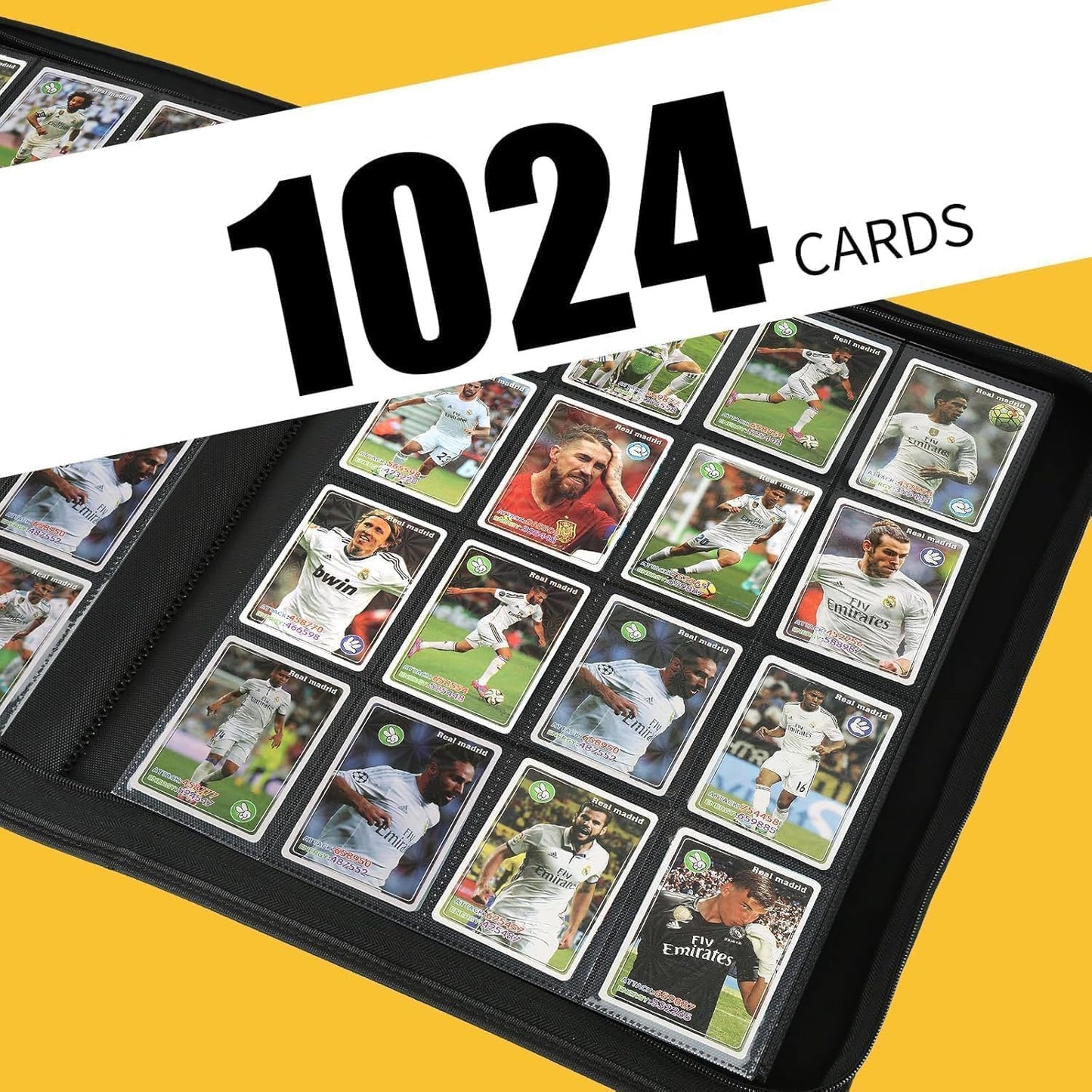 Arkeiliy enhanced Ringless Trading Card Binder - 1024 Capacity 16 Side-Loading Pockets per Page Archival Quality Protection & Anti-Slip Spine for TCG MTG Sports Cards (Viridian)