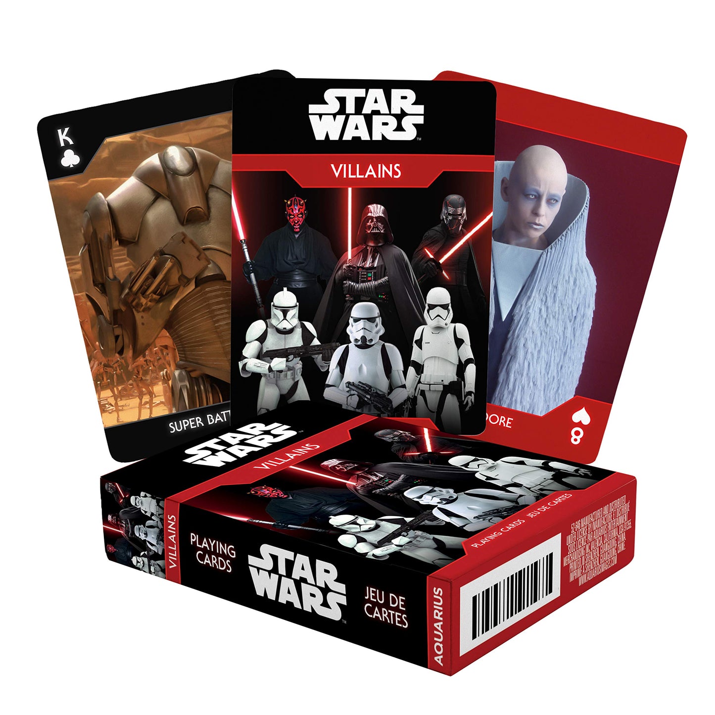 Aquarius Star Wars Playing Cards - Dark Side Villains Themed Deck Of Cards For Your Favorite Card Games - Officially Licensed Star Wars Merchandise & Collectibles
