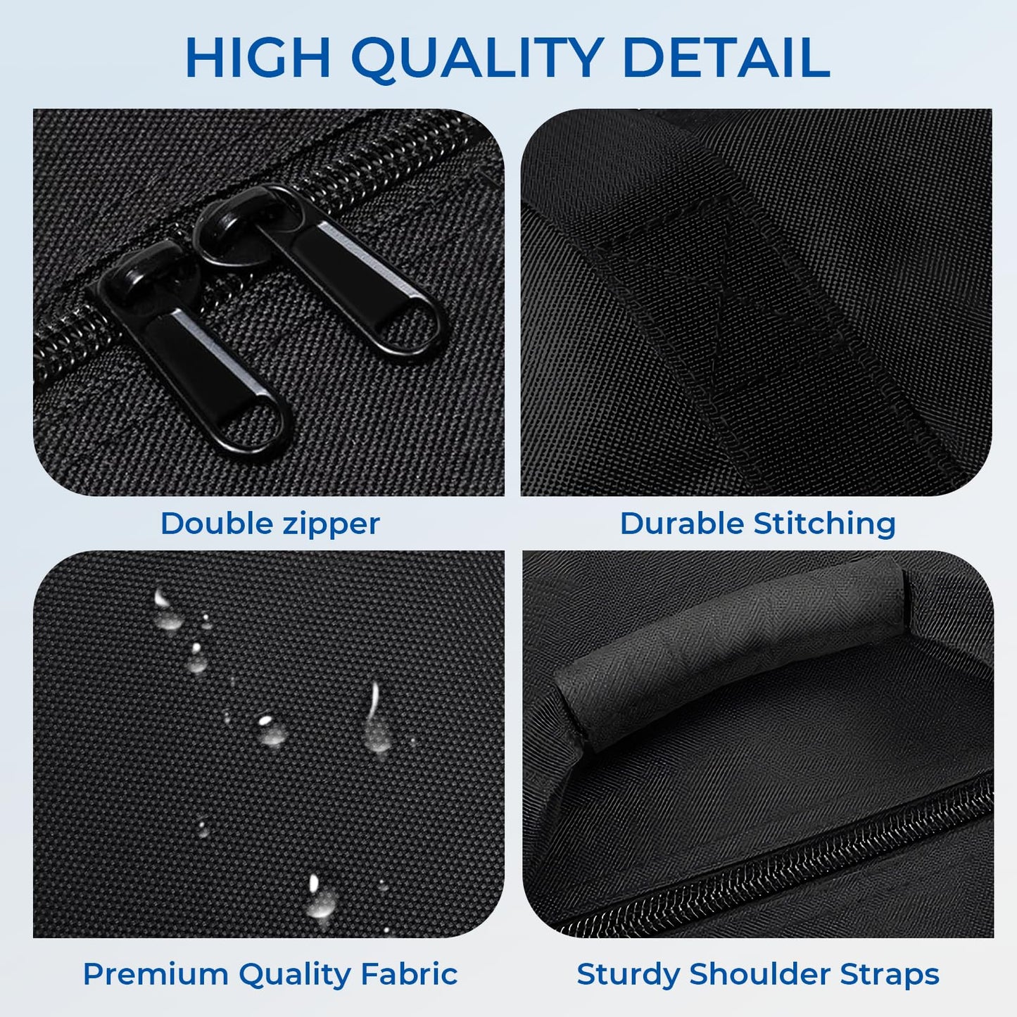 QYILUARE Extra Large Waterproof Storage Bag for Inflatable Bounce House & Water Slide, Black with Sturdy Handles (40 L x 20 W x 28 H)