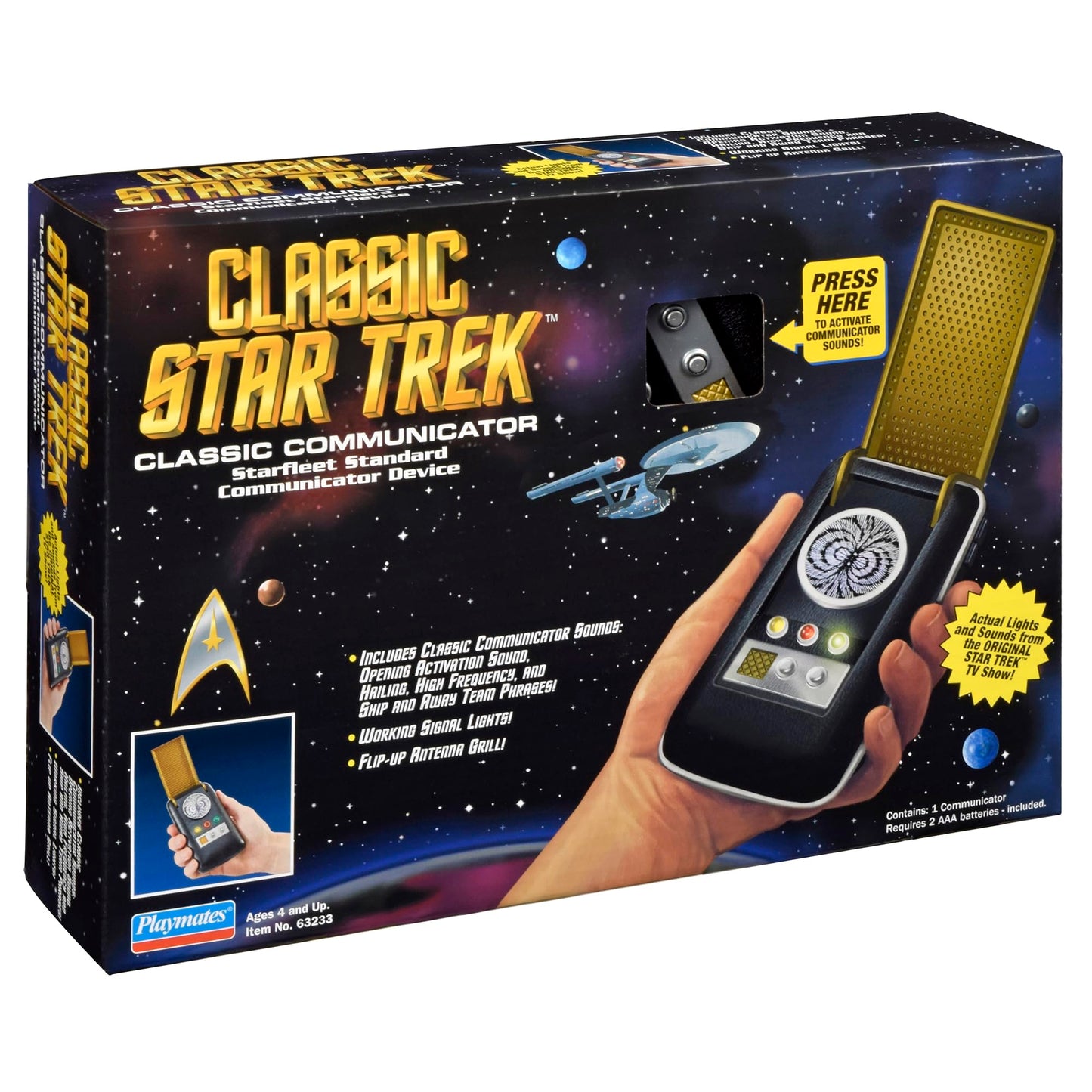 PlayMates Star Trek Communicator Model 63233 - Multi-Color Plastic Replica