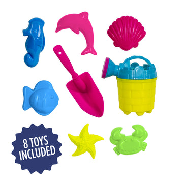 SunSmart Kiddie Indoor/Outdoor Activity Play Set, Portable Toy Playset with Eight (8) Toys, Pop-On Canopy, Take-Along Fun-Time P