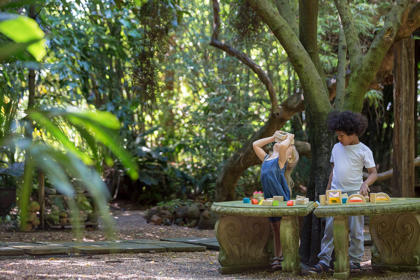 Plantoys 6 Piece Water Block Building & Color Mixing Learning Toy (5523) | Sustainably Made From Rubberwood And Non-Toxic Paints And Dyes