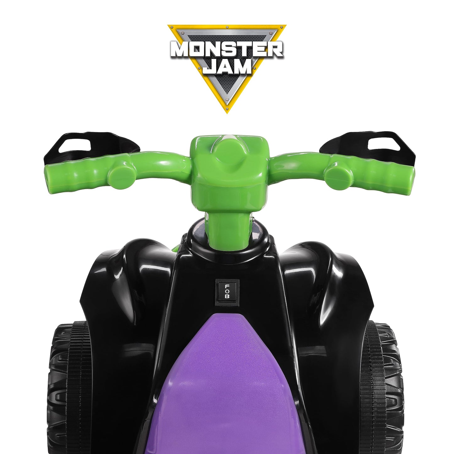 Monster Jam 6V Atv Quad For Kids - Powerful And Safe Ride-On Toy With Rechargeable Battery - Forward And Reverse Driving - Max Weight Capacity Of 55 Lbs - Ages 2-3 Years