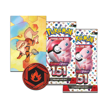 Pok Mon Tcg: Scarlet & Violet-151 Mini Tin - Arcanine (2 Booster Packs, 1 Coin & 1 Art Card)