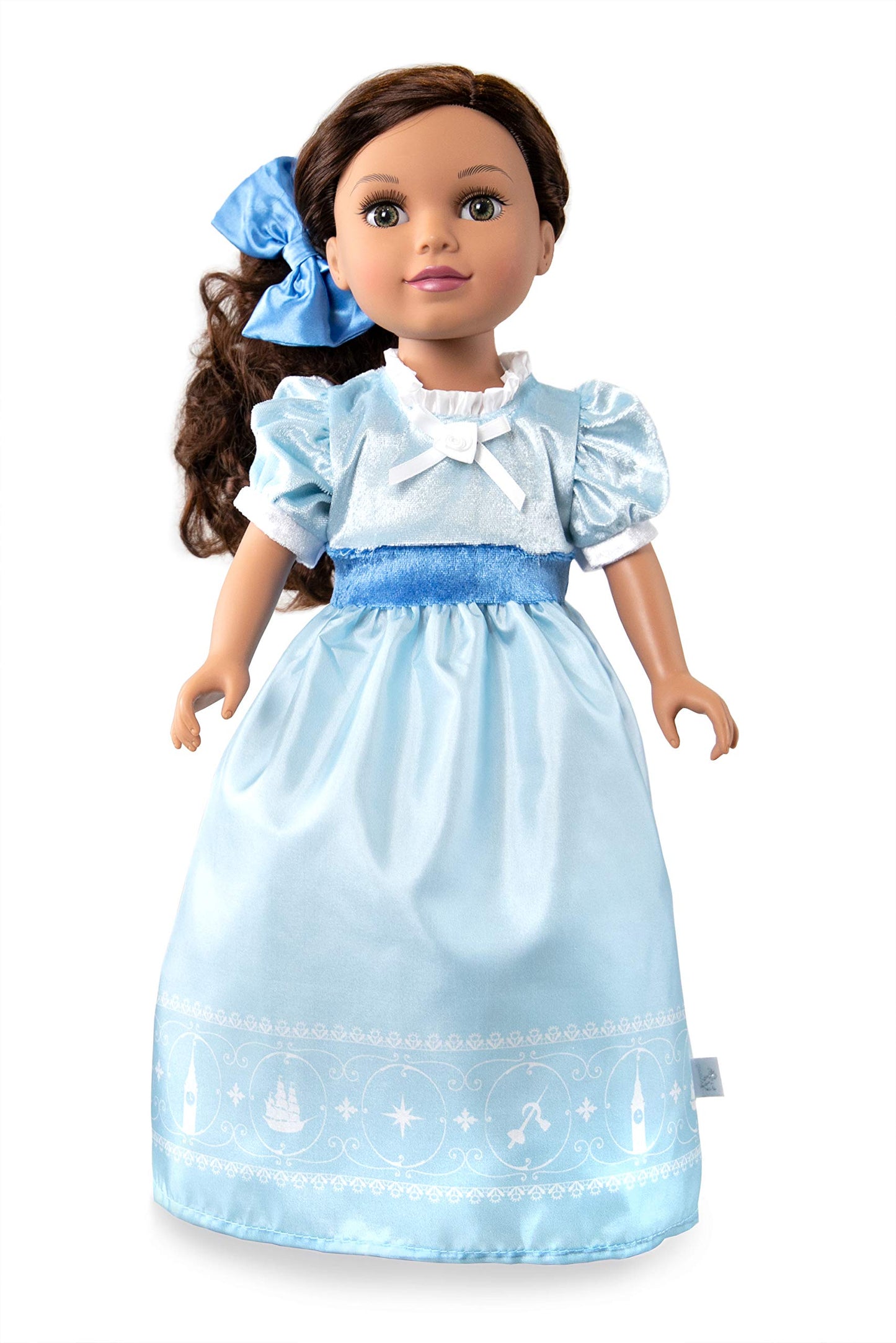 Little Adventures Wendy Doll Dress With Bow - Doll Not Included - Machine Washable Child Pretend Play And Party Doll Clothes With No Glitter