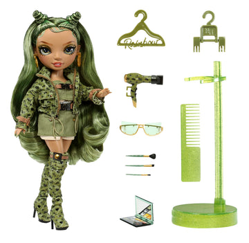 Rainbow High Olivia Camo Green Fashion Doll - Multicolor Outfit & 10+ Accessories, One Size, Model 583141EUC, Great Gift for Ages 4-12