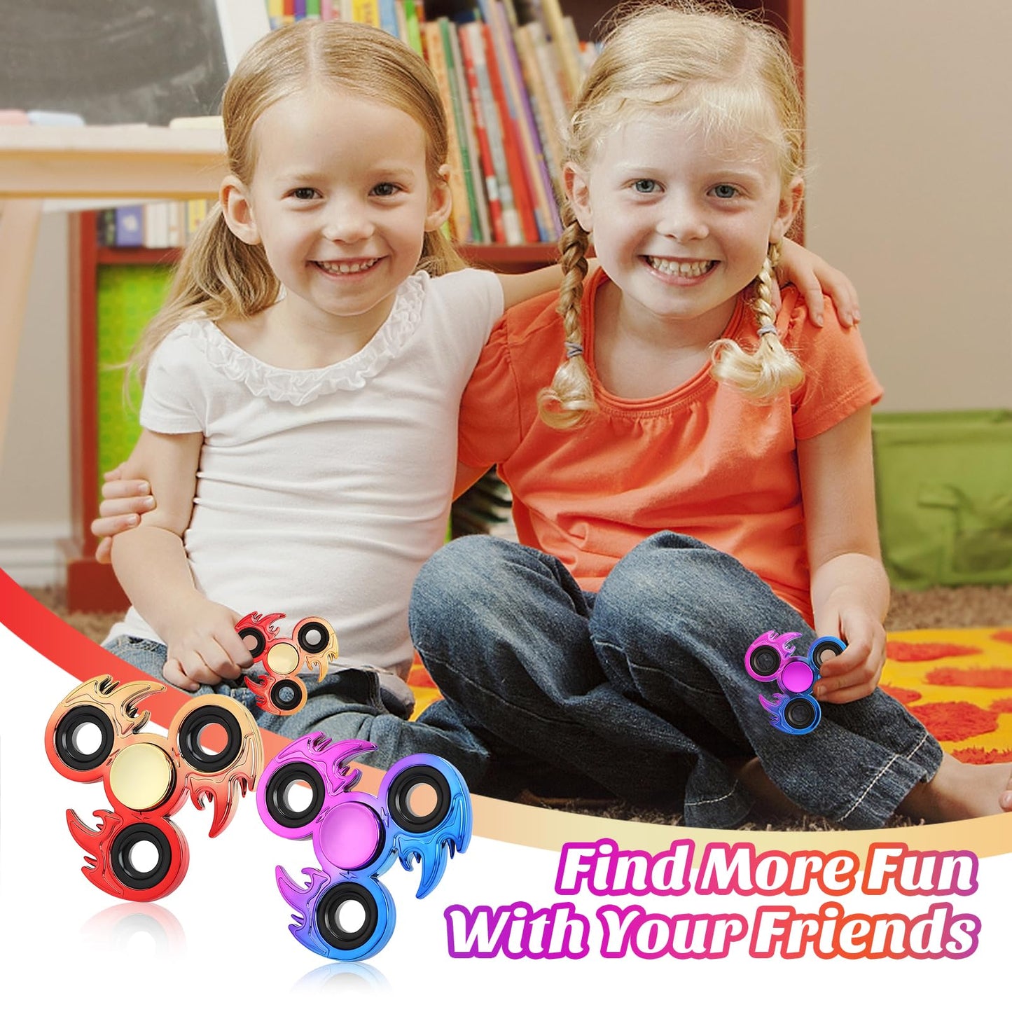 Jawhock 2 Pack Fidget Spinners, High Speed Precison Metal Hand Spinners For Focus, Streess Reduction And Boredom, Ideal For Enhancing Concentration And Killing Time