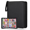 LIMSTDIC Card Binder for Pokemon Card 9 Pocket 40 Double-Sided Pages for 720 Card Pocket enhanced Zip PU Card Binder for Pokemon Collectible For TCG MTG Baseball Football Trading Card Game(Black)