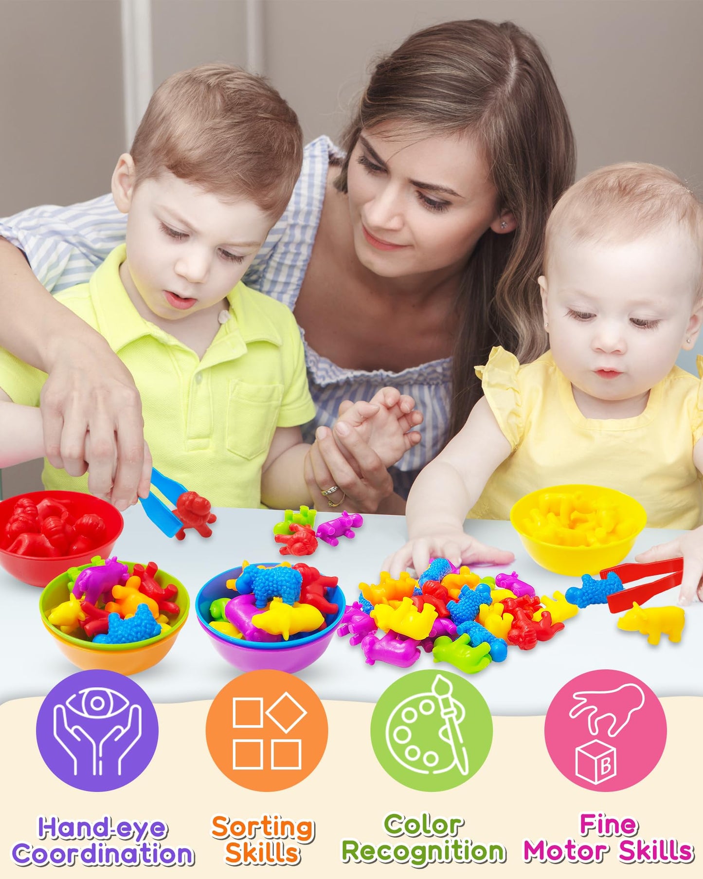 Yetonamr Counting Animal Montessori Toys For 3 4 5 Years Old Boys Girls, Toddler Preschool Learning Activities Toys For Kids Age