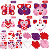 Tatuo 30 Set Valentines Day DIY Craft Kit Valentine DIY Craft Hanging Ornament Classroom Decorations Valentines Day Cutouts Sti