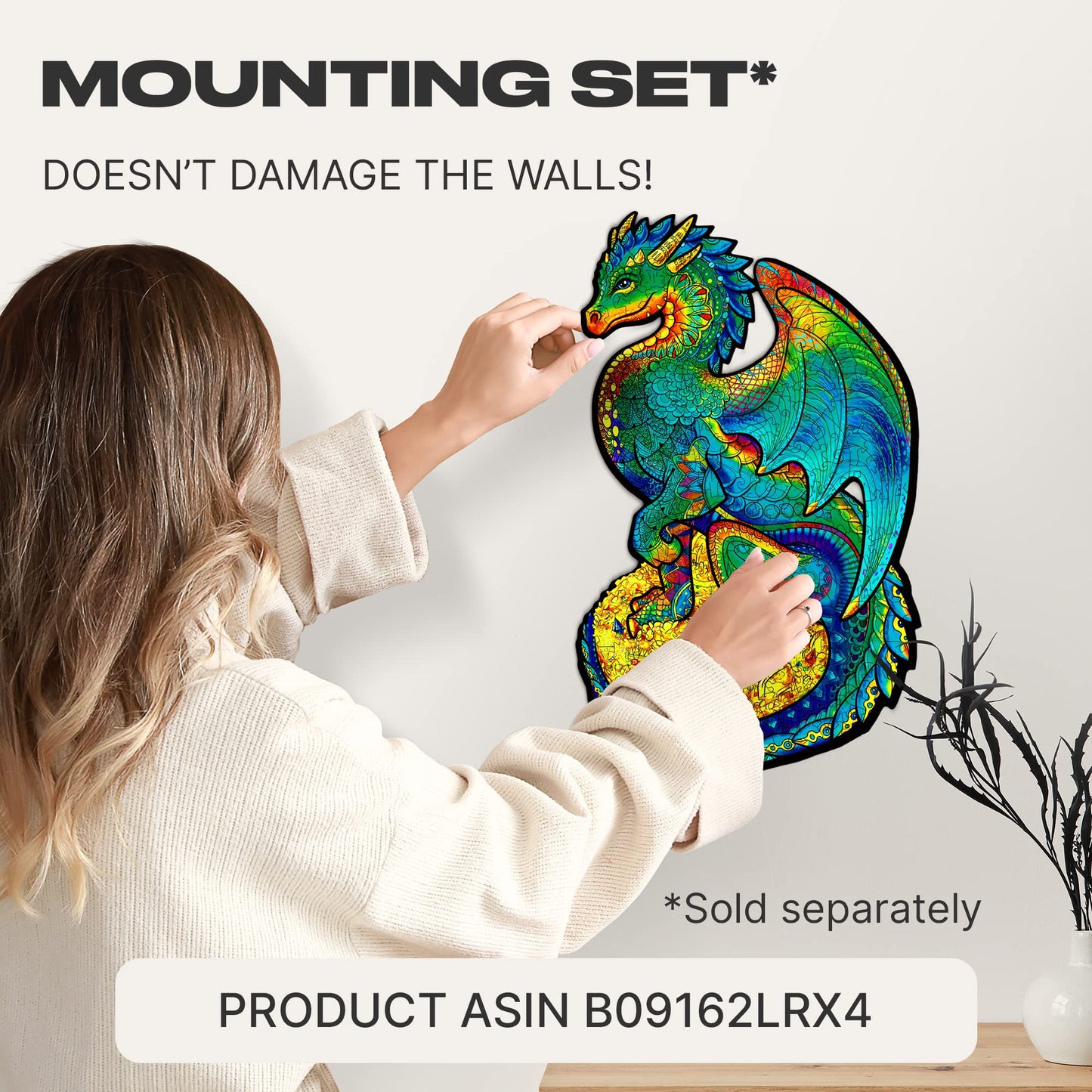 Unidragon Wooden Jigsaw Puzzles - Guarding Dragon, 183 Pcs, Medium 8.3' ?13, Beautiful Gift Package, Unique Shape Best Gift For Adults And Kids