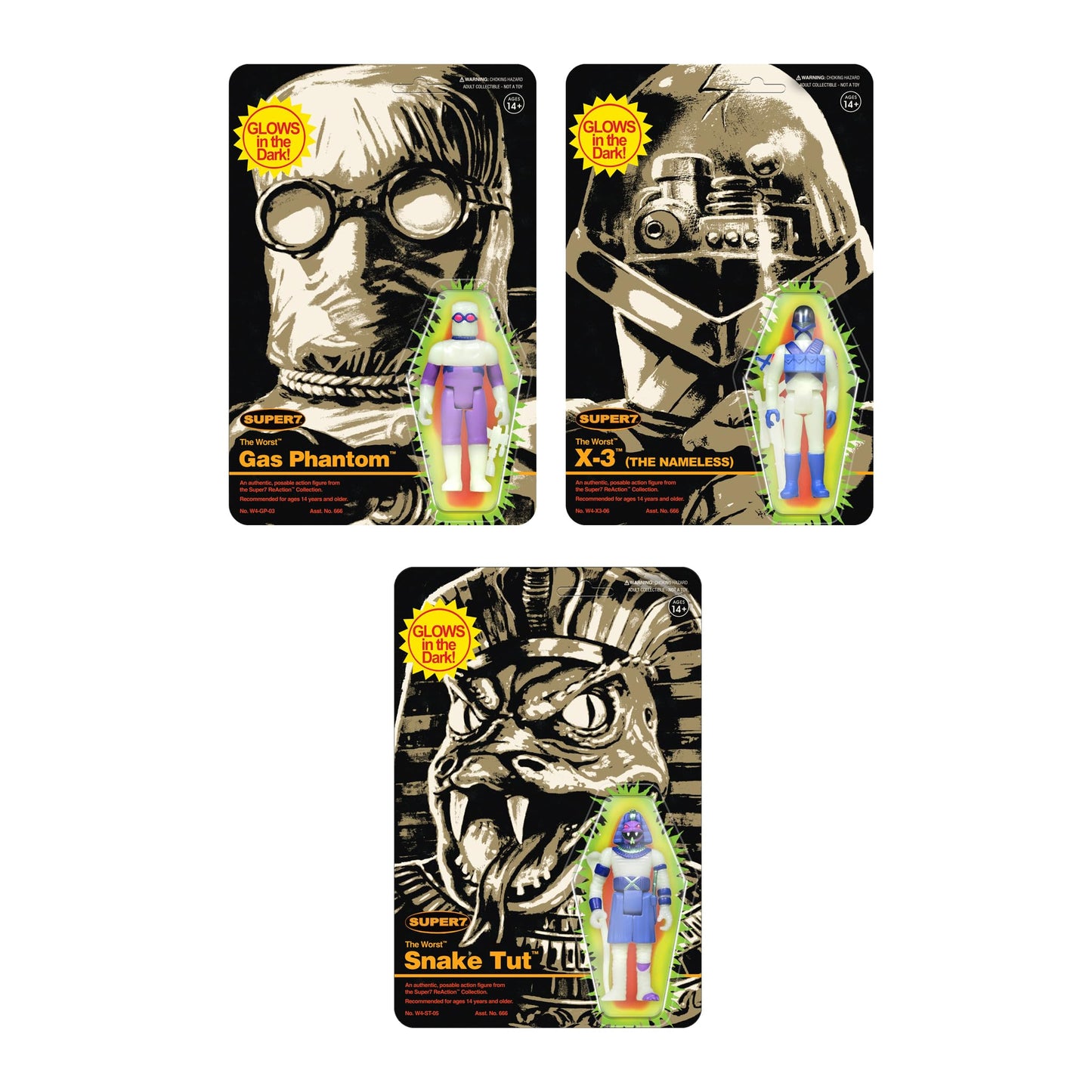 Super7 The Worst Killer Gas Phantom (Monster Glow) - 3.75'' The Worst Action Figure Collectibles And Retro Toys
