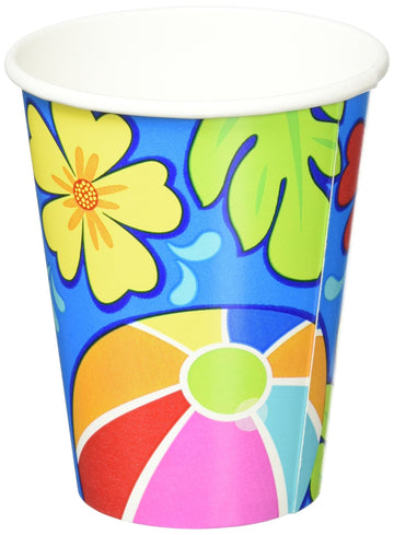 AmscanSummer Splash Party Cups, 9 oz., 18 Ct.