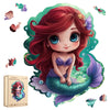 Wooden Puzzles for mature-themed and Kids 100 Pieces Ocean Puzzle Mermaid Unique Shaped Wooden Preschool Puzzle Toddler Wooden Puzzle Toy Gift for Family and Friends Suitable for Family Games