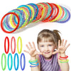 Marsui 100 Pack Crystal Plastic Bangle Bracelets for Toddler Kids Ages 2-8 Baby Bangles Wristbands Assorted Bright Neon Colors B