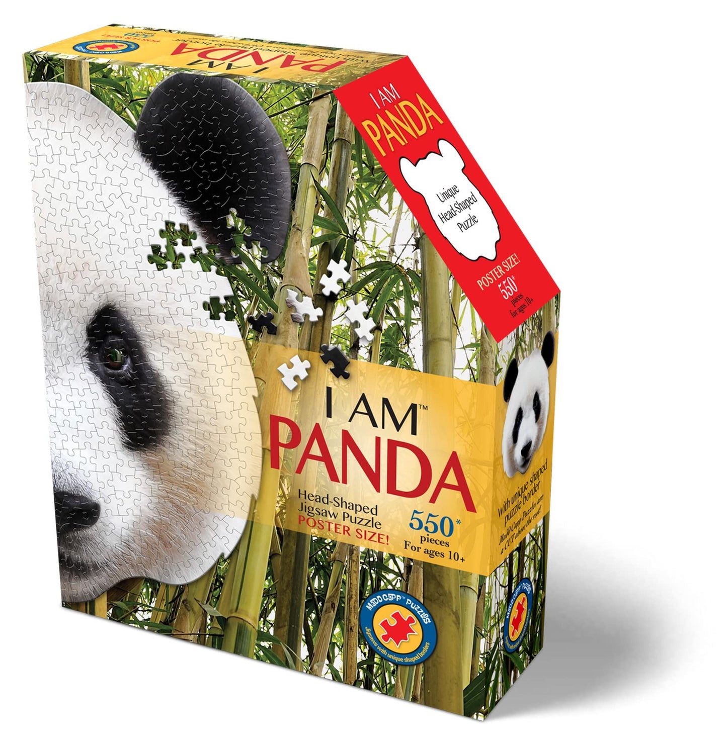 Madd Capp Puzzles - I Am Panda - 550 Pieces - Animal Shaped Jigsaw Puzzle