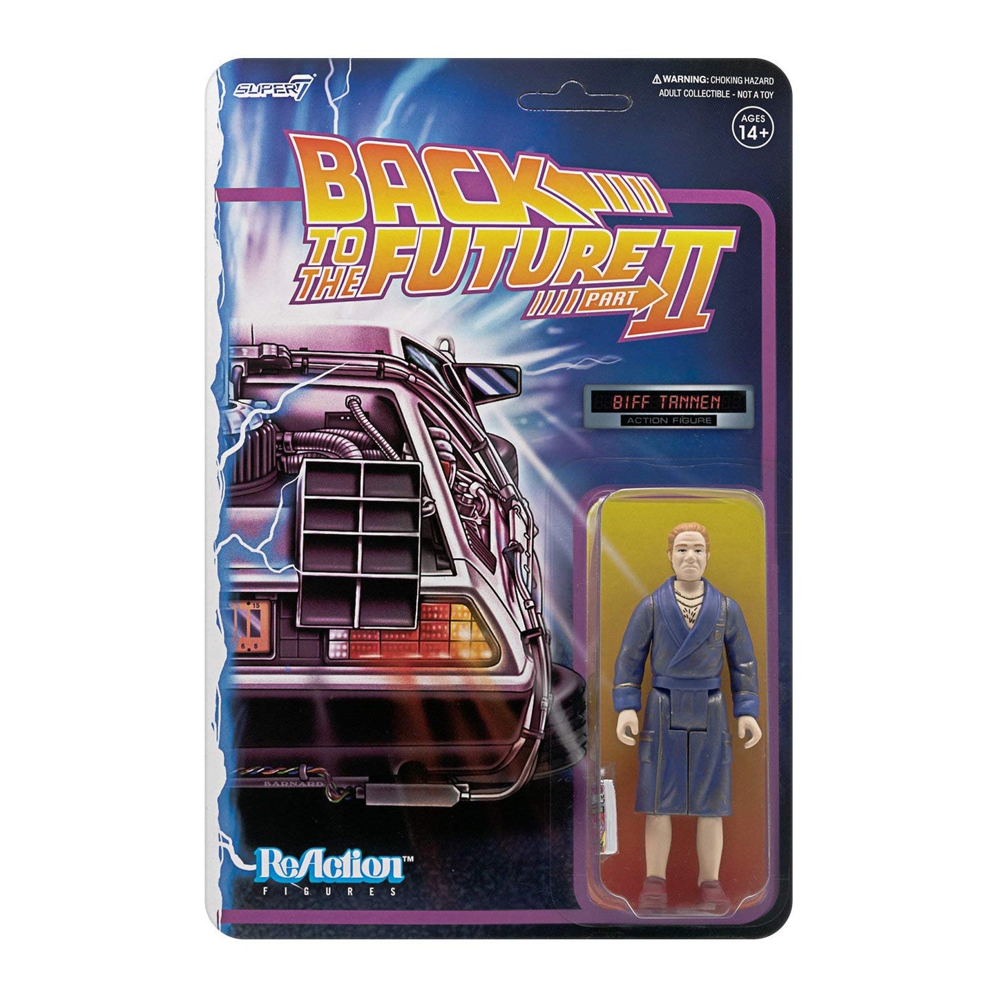 Super7 Back To The Future 2 Biff Tannen Bathrobe Reaction Figure 3.75''