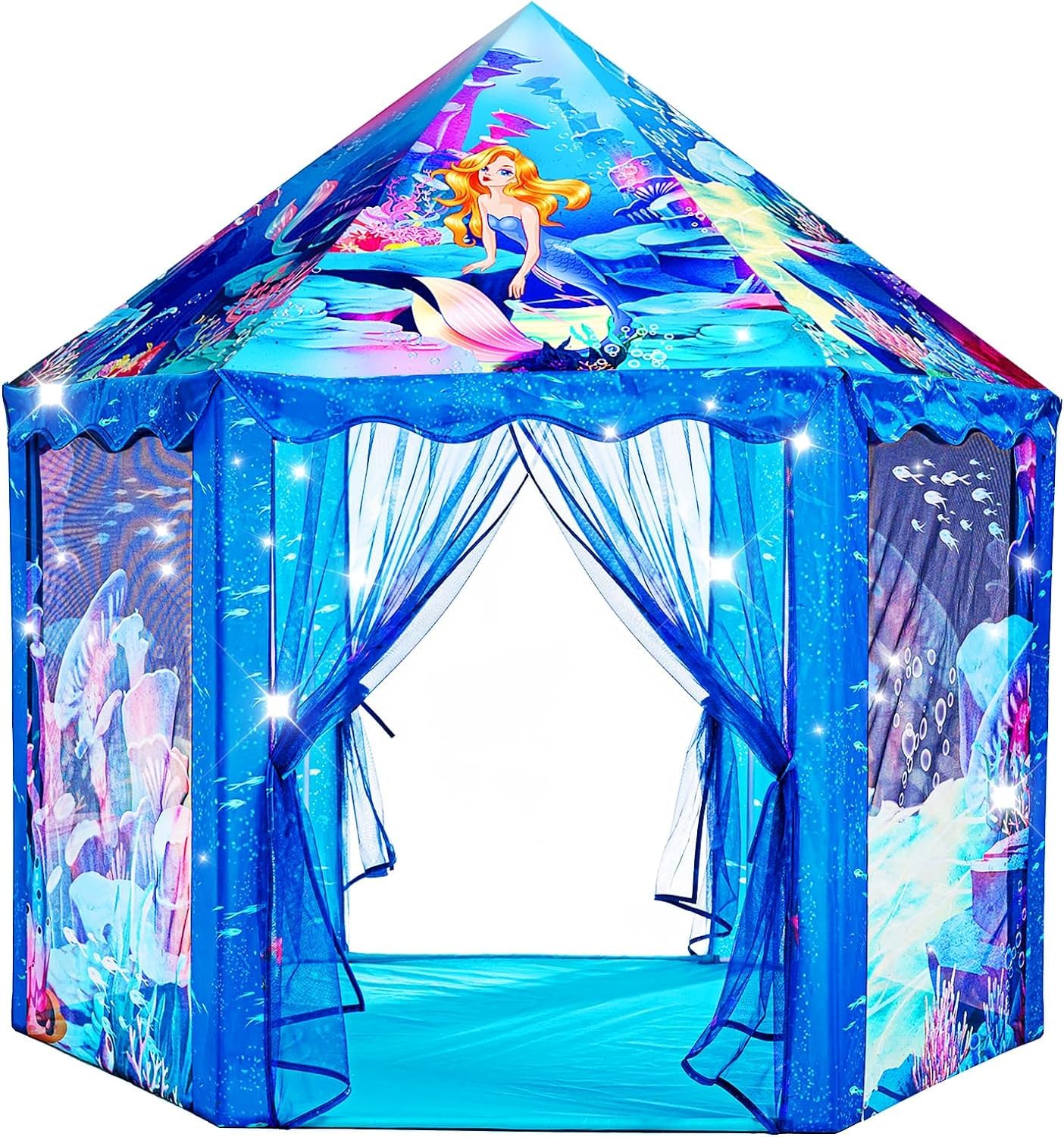 frozen tent Mnagant Princess Play Tent,Kids Toys for Girls,Ice Castle Kids Tent Indoor and Outdoor, Large Imaginative Playhouse 51" X 40" with Carrying Bag for
