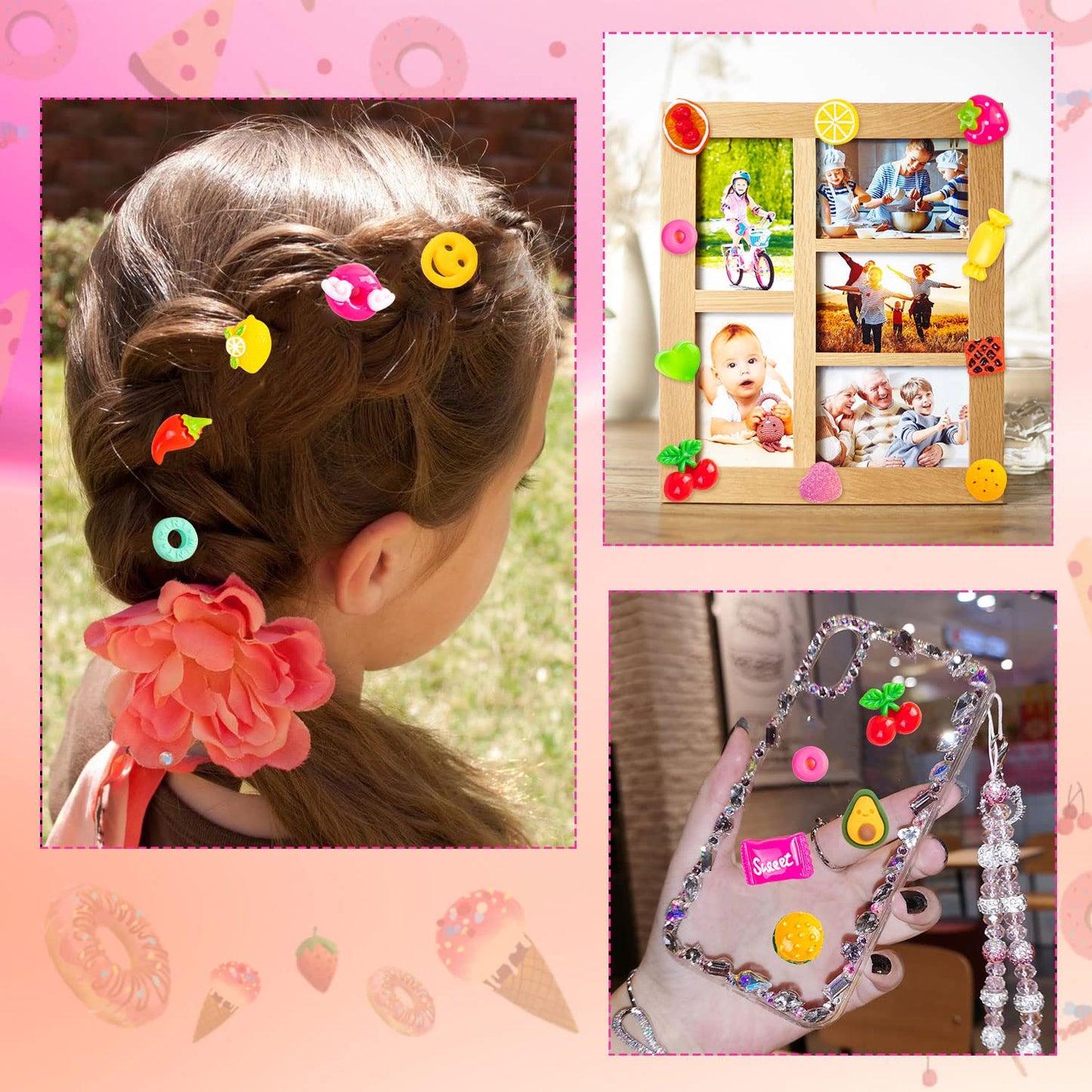 160 Pcs Mini Food Toys, Miniature Food Drinks Bottles for Doll Kitchen Pretend Play, Mixed Resin Kitchen Food Cutlery Toys for A