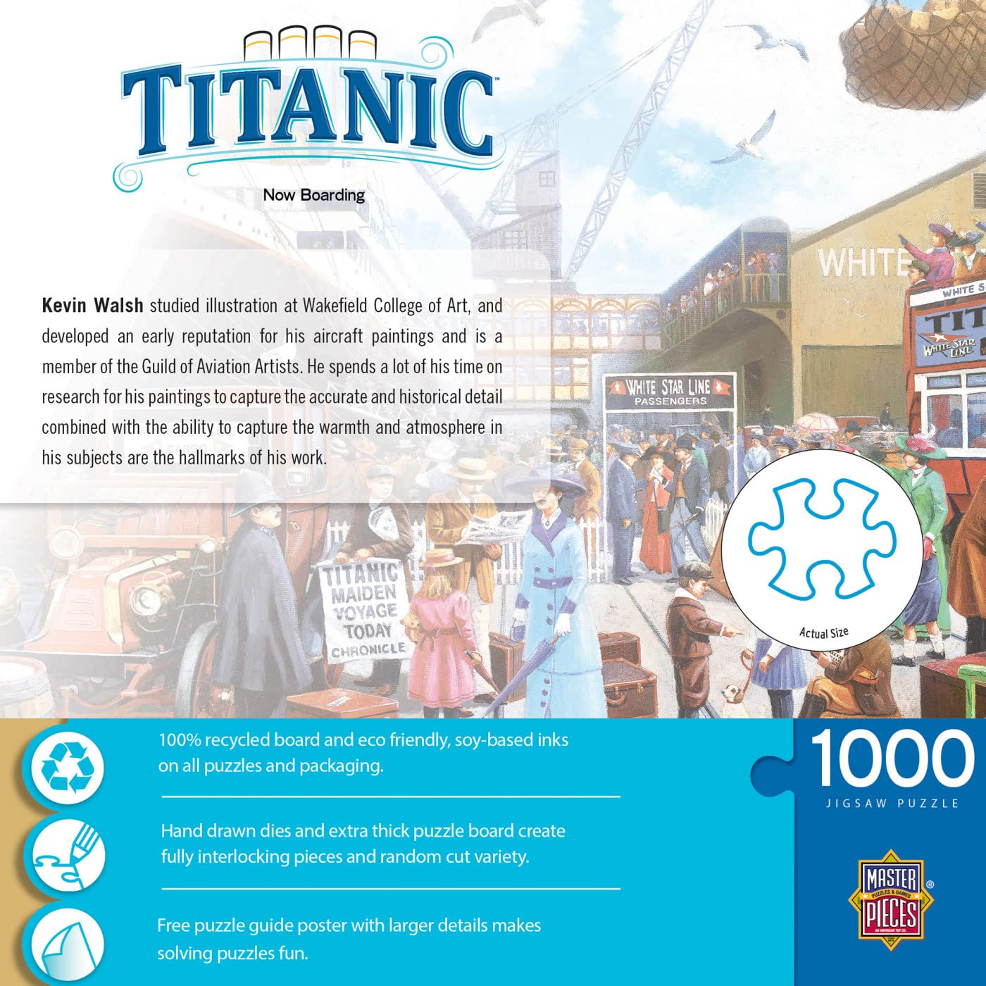 Masterpieces 1000 Piece Jigsaw Puzzle For Adults, Family, Or Youth - Titanic Boarding - 19.25'X26.75'