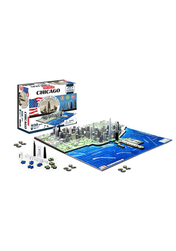 4D Cityscape Chicago Skyline Puzzle